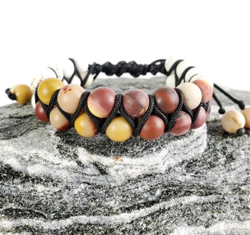 Handcrafted Gold Bracelets for Women-The Jasper Double Row Bracelet