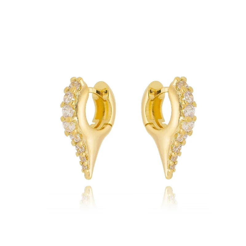 Bright Gold Earrings-IBIZA HOOPS