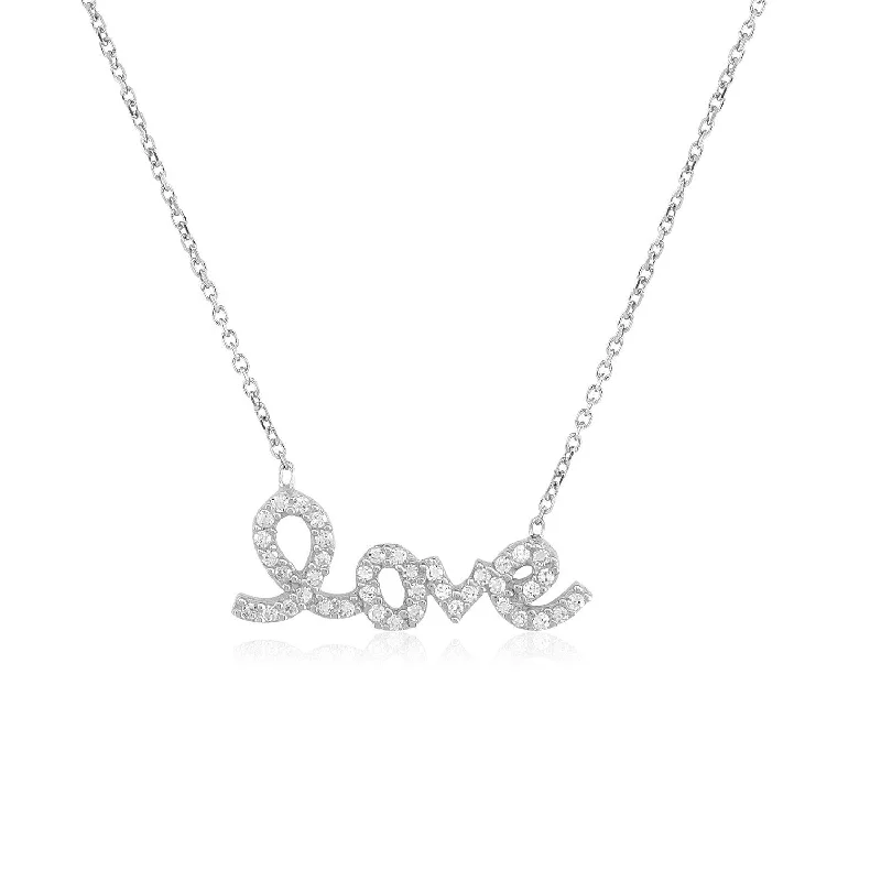 Animal Necklaces-Script Love Necklace