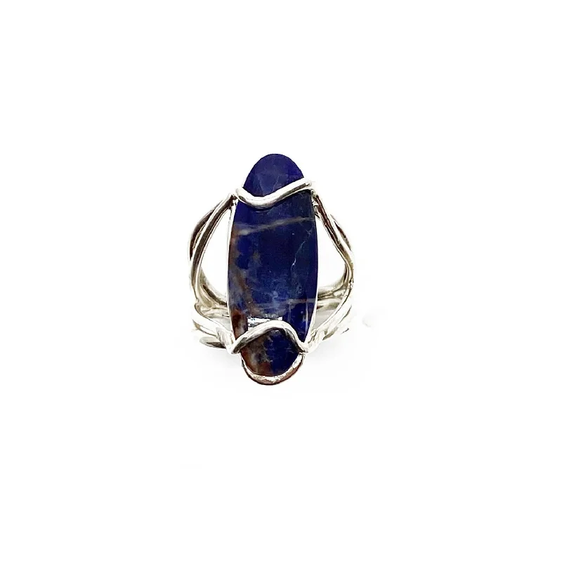 Platinum Wedding Bands-Sodalite Tradewinds Ring