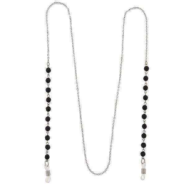 Birthstone Necklaces-1928 Jewelry Multi Black Bead Eyeglass Holder Chain Necklace 32"