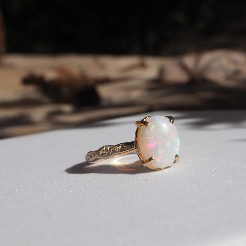 Custom Infinity Rings-14k Opal Star Dust Ring