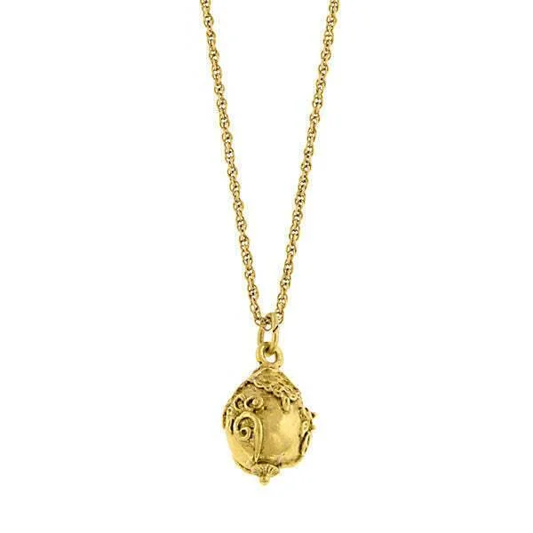 Birthstone Necklaces-1928 Jewelry Gold Egg Pendant Necklace 16" + 3" Extender